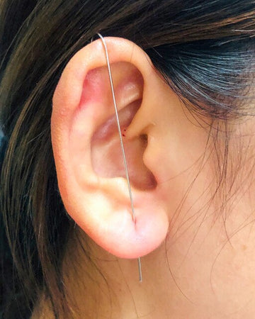 Bohemian Wedding Ear Wrap Crawler Hook Earring Crystal Stud Earrings for Woman Lightning Zirconia Climber Earrings Jewelry Gift daiiibabyyy